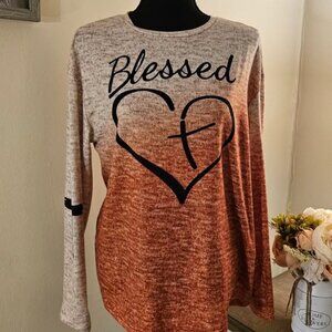 Cozy "Blessed" Long Sleeve Shirt - Perfect for Fall!